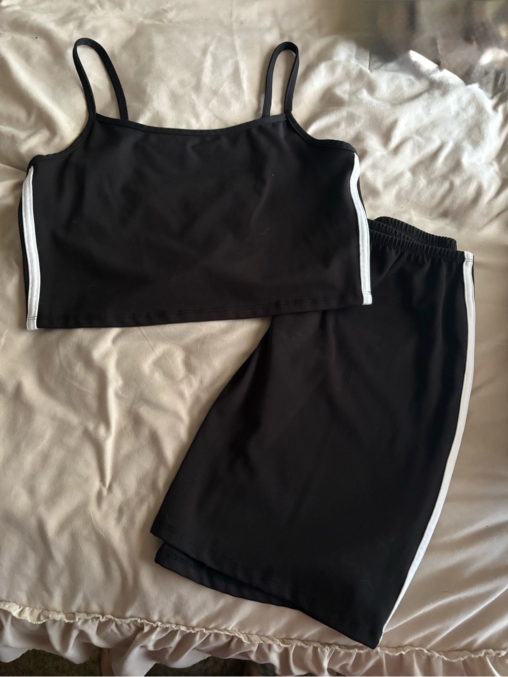 Black & White Two-Piece Women's skirt set top and bottoms